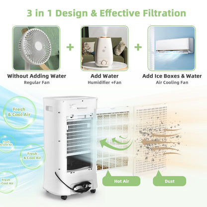 4-In-1 Portable Evaporative Air Cooler, Timer, 3 Modes, White Air Coolers at Gallery Canada