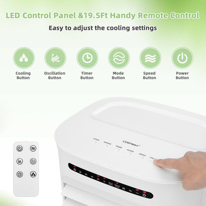 4-In-1 Portable Evaporative Air Cooler, Timer, 3 Modes, White Air Coolers at Gallery Canada
