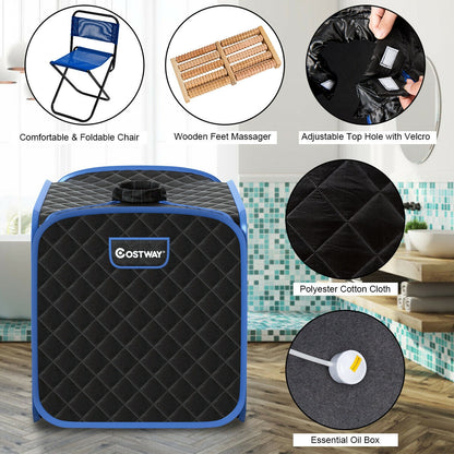 2L Portable Folding Steam Sauna Spa, Black Spa & Salon at Gallery Canada