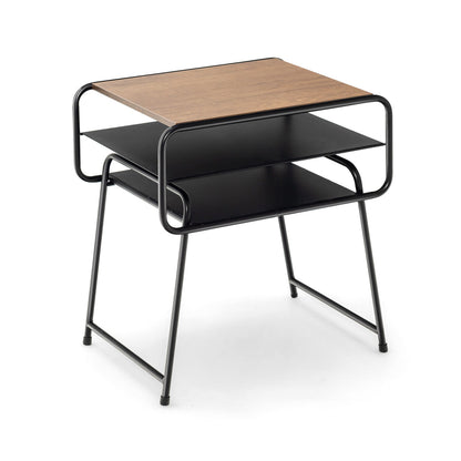 3-Tier Compact Side Table With Storage Shelf