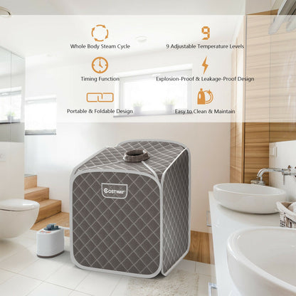 2L Portable Folding Steam Sauna Spa, Gray Spa & Salon at Gallery Canada