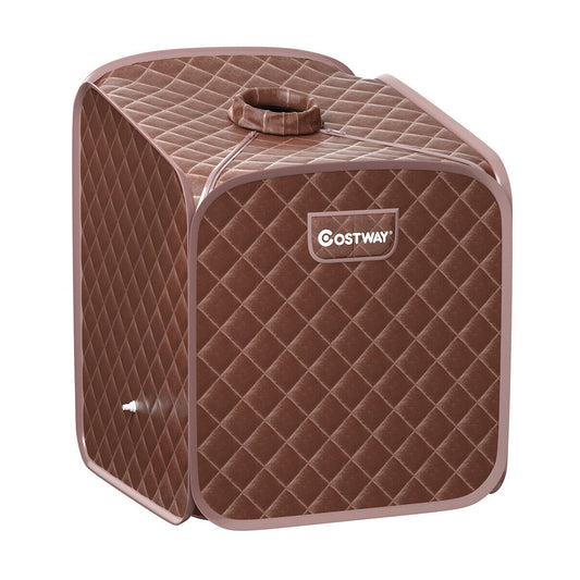 2L Portable Folding Steam Sauna Spa, Brown