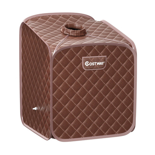 2L Portable Folding Steam Sauna Spa, Brown