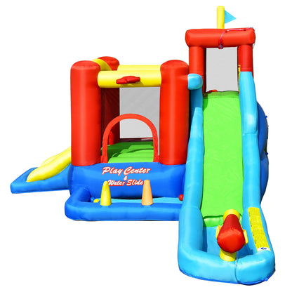 9-in-1 Inflatable Kids Water Slide Bounce House without Blower, Multicolor Bounce House at Gallery Canada