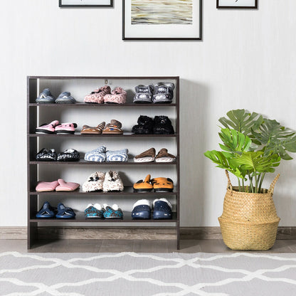 3 Pieces 31-Inch Stackable Multi-Shape Shoe Rack, Brown Shoe Racks & Storage Benches at Gallery Canada