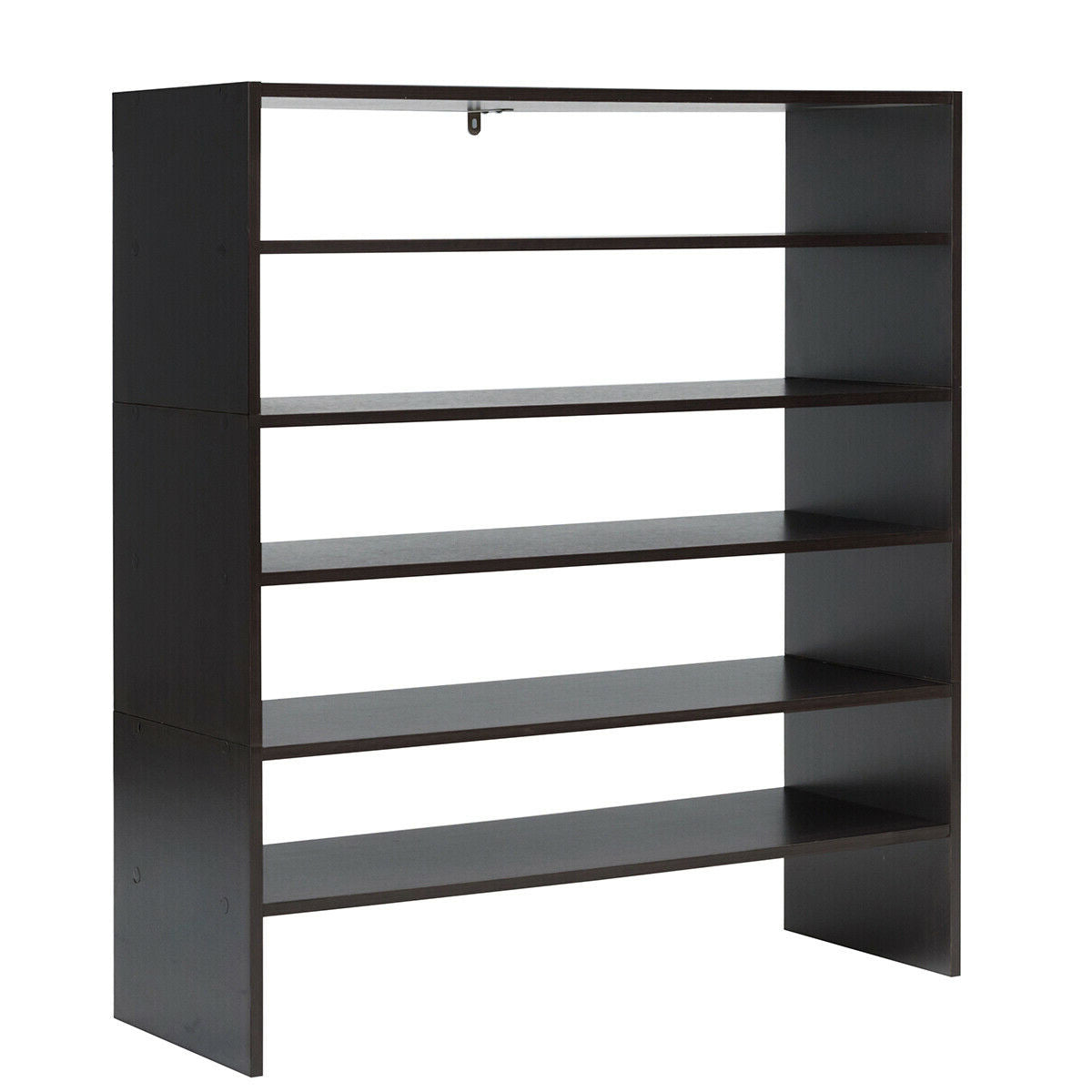 3 Piece Stackable Multi-Shape Shoe Rack, 31-Inch, Brown