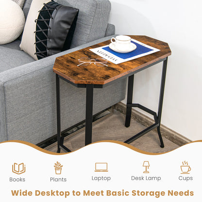 Narrow End Side Sofa Table, Rustic Brown