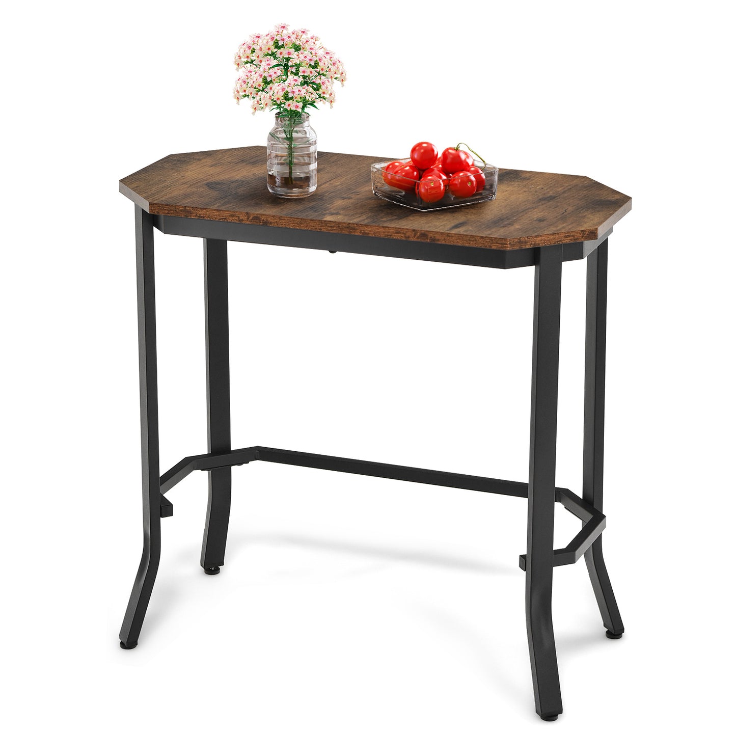 Narrow End Side Sofa Table, Rustic Brown