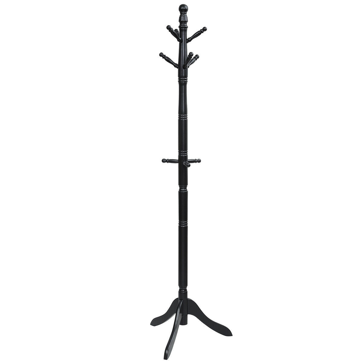 Adjustable Free Standing Wooden Coat Rack, Black Coat Racks & Hall Trees at Gallery Canada