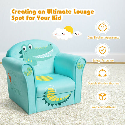 Kids Crocodile Armrest Upholstered Couch, Green Kids Chairs & Seating at Gallery Canada