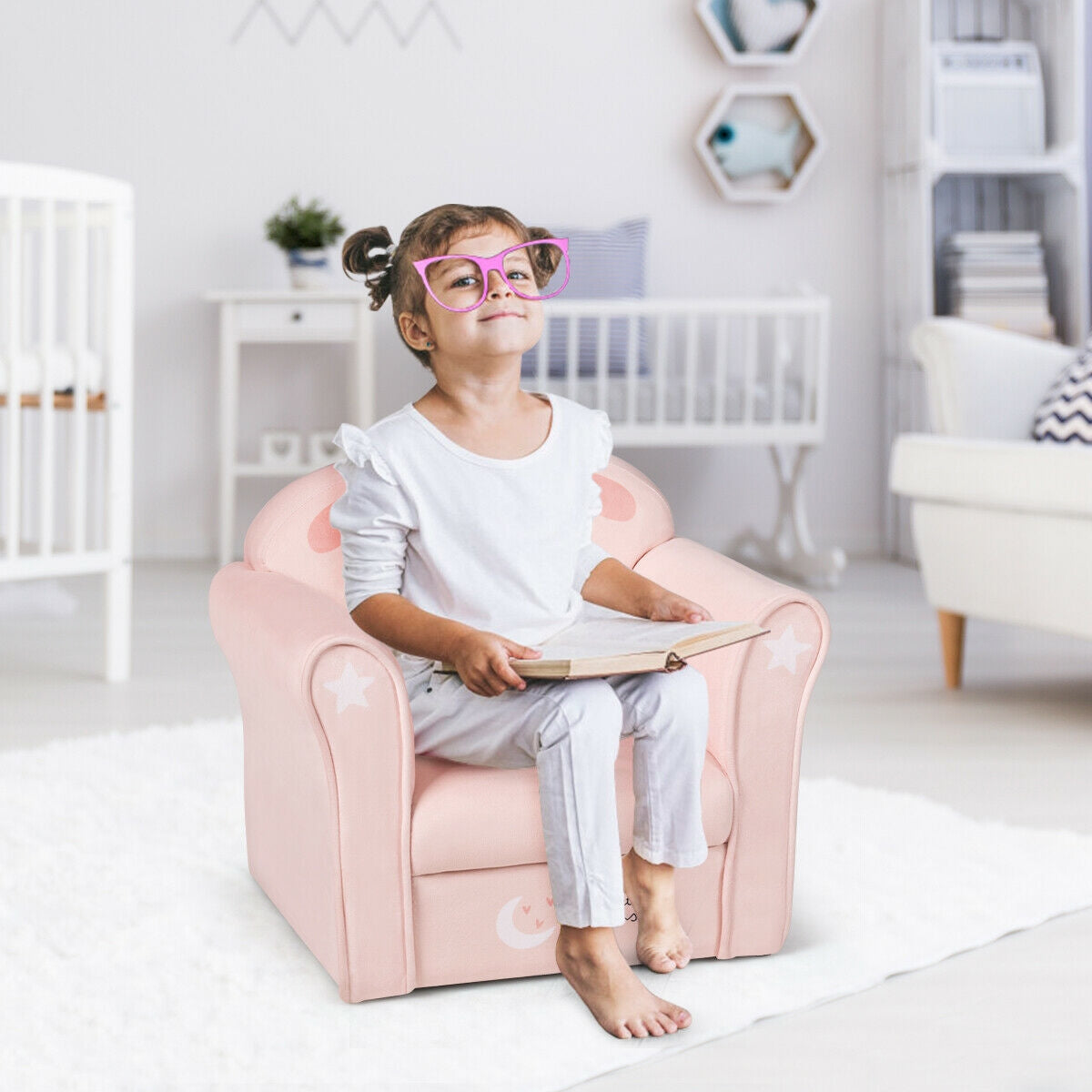 Kids Lamb Sofa Children Armrest Couch, Pink Kids Chairs & Seating at Gallery Canada