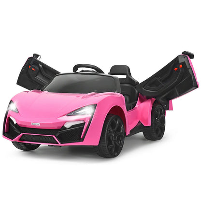 12V 2.4G RC Electric Vehicle with Lights, Pink Powered Ride On Toys at Gallery Canada