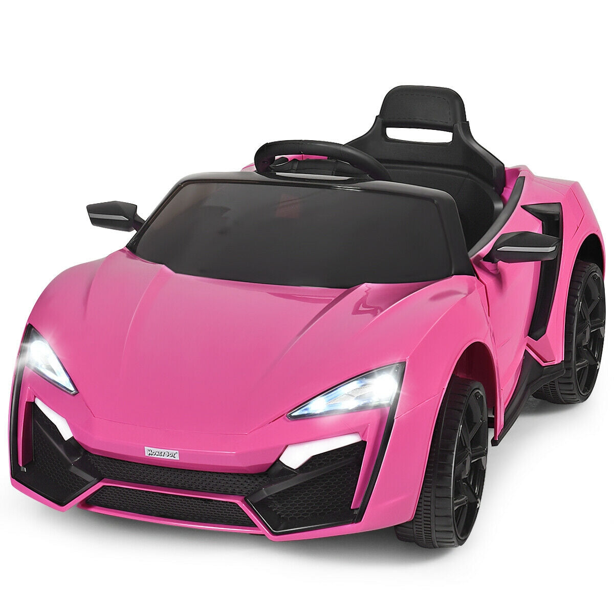 12V 2.4G RC Electric Vehicle with Lights, Pink Powered Ride On Toys at Gallery Canada
