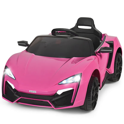 12V 2.4G RC Electric Vehicle with Lights, Pink Powered Ride On Toys at Gallery Canada
