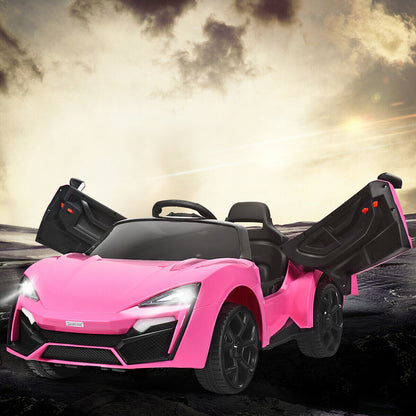 12V 2.4G RC Electric Vehicle with Lights, Pink Powered Ride On Toys at Gallery Canada