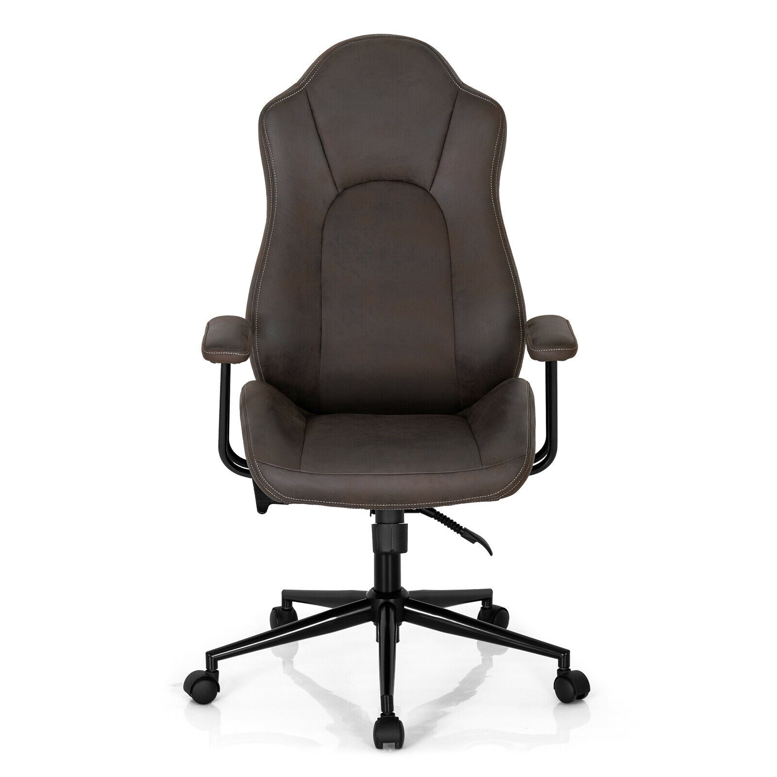 High Adjustable Back Executive Office Chair with Armrest, Brown Executive Chairs at Gallery Canada