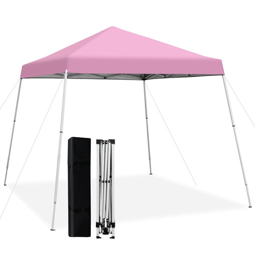 10 x 10 Feet Outdoor Instant Pop-up Canopy with Carrying Bag, Pink