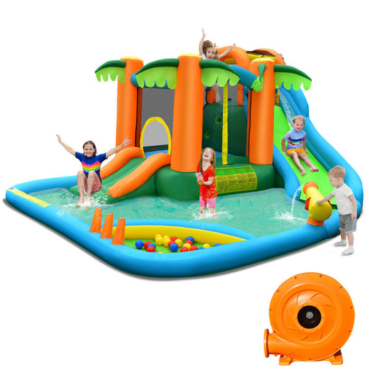 7-in-1 Inflatable Water Slide Park with 780W Blower Bounce House Options at Gallery Canada