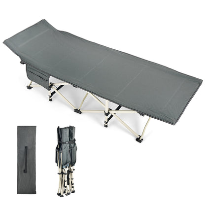 Wide Foldable Camping Cot with Carry Bag, Gray Camping Furniture at Gallery Canada