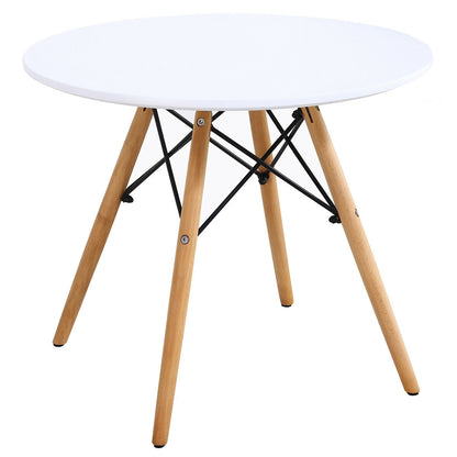 5 Pieces Kids Mid-Century Modern Table Chairs Set, White Kids Table & Chair Sets at Gallery Canada