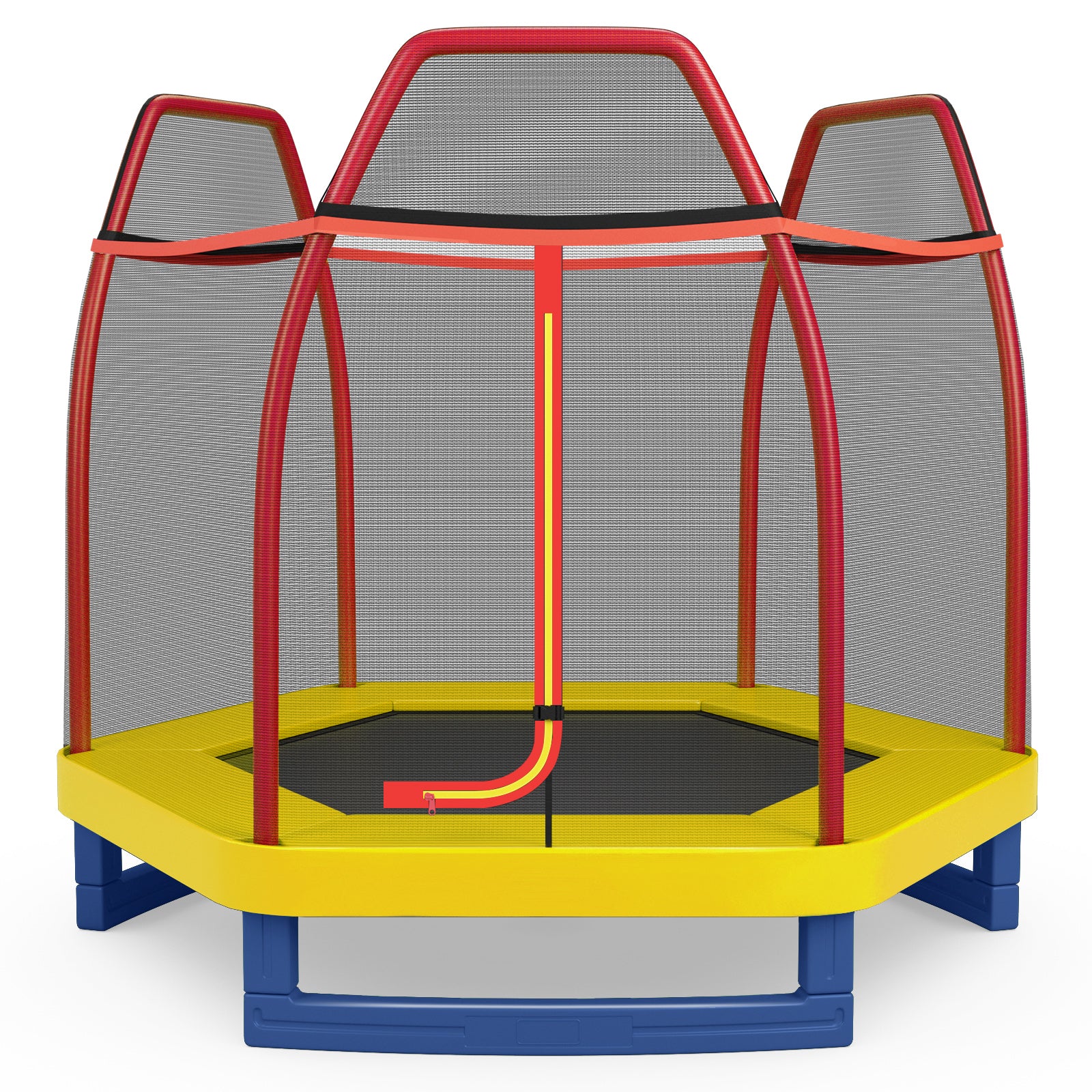 7 Feet Kids Recreational Bounce Jumper Trampoline, Red Trampolines at Gallery Canada