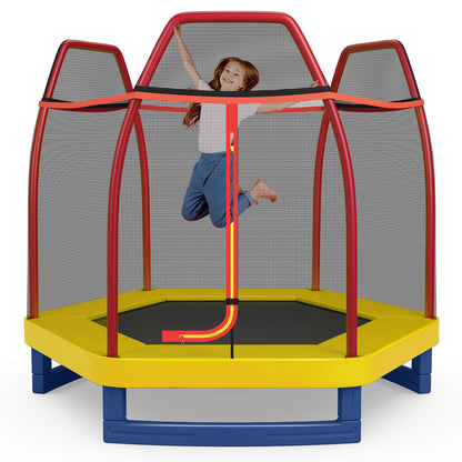 7 Feet Kids Recreational Bounce Jumper Trampoline, Red Trampolines at Gallery Canada