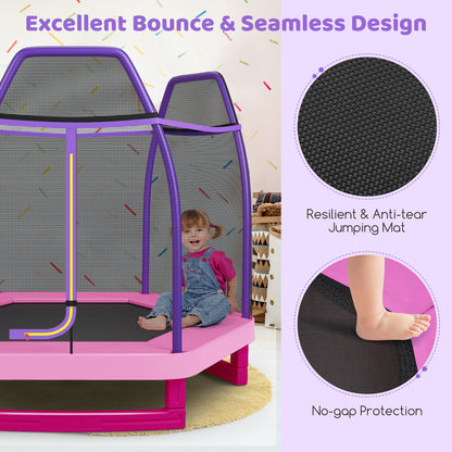 7 Feet Kids Recreational Bounce Jumper Trampoline, Pink Trampolines at Gallery Canada