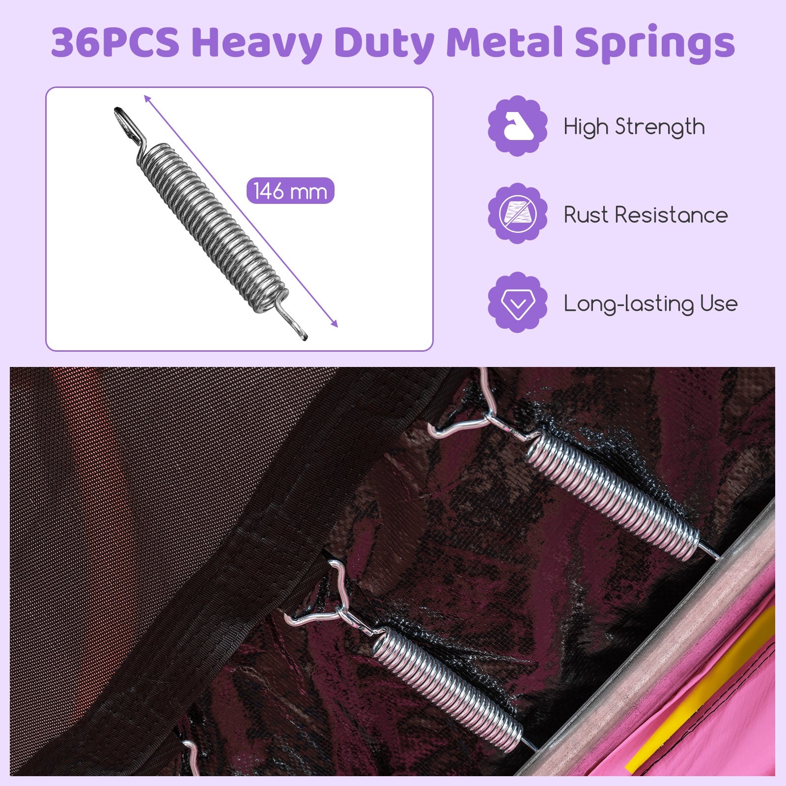 7 Feet Kids Recreational Bounce Jumper Trampoline, Pink Trampolines at Gallery Canada