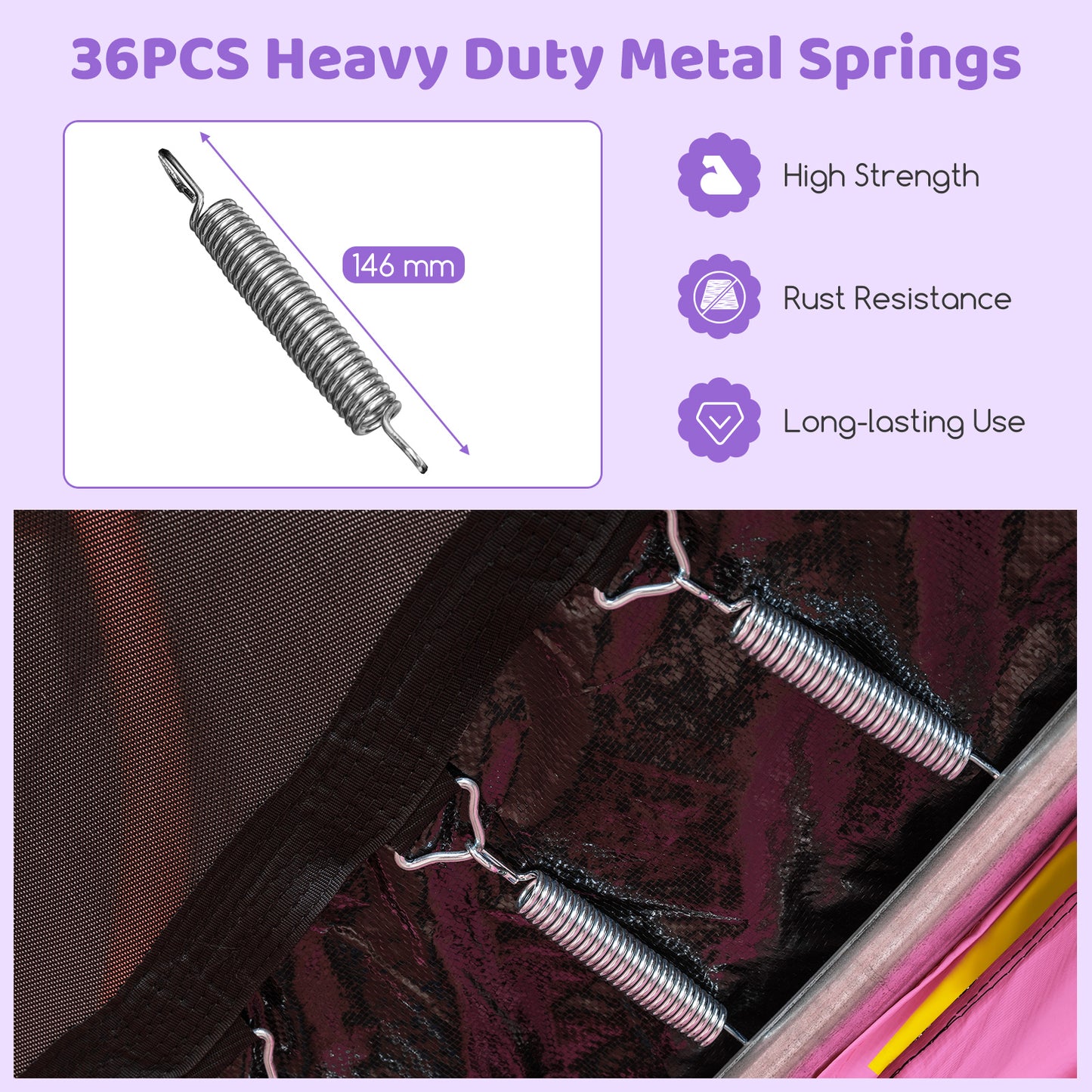 7 Feet Kids Recreational Bounce Jumper Trampoline, Pink Trampolines at Gallery Canada