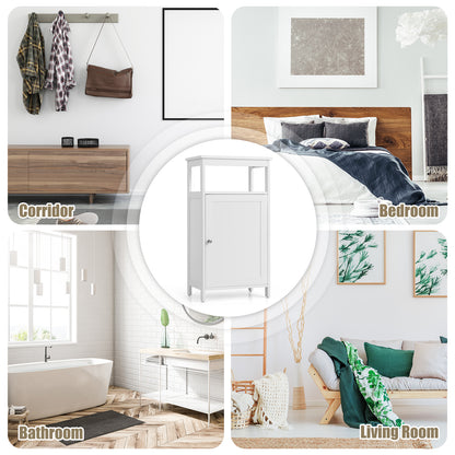 Floor Cabinet Multifunction Storage Rack Organizer Stand, White Floor Cabinets at Gallery Canada