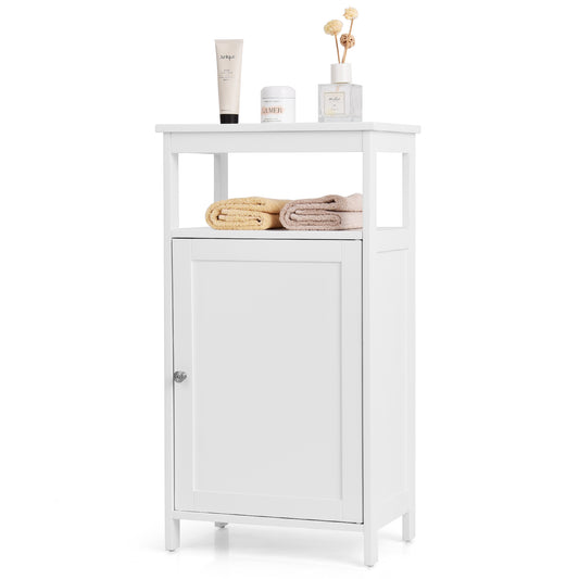 Floor Cabinet Multifunction Storage Rack Organizer Stand, White Floor Cabinets White at Gallery Canada