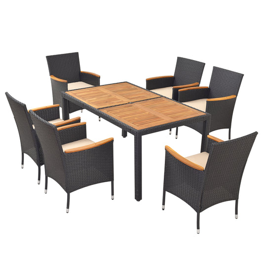 7 Piece Outdoor Dining Set, With Umbrella Hole Patio Dining Sets Options at Gallery Canada