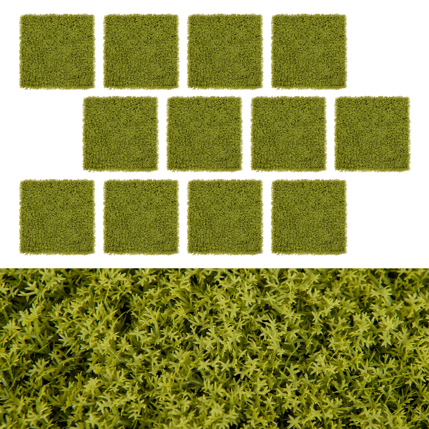 12 Pieces 20 x 20 inches Artificial Grass Wall Panels for Garden Yard Balcony, Light Green Faux Plants at Gallery Canada