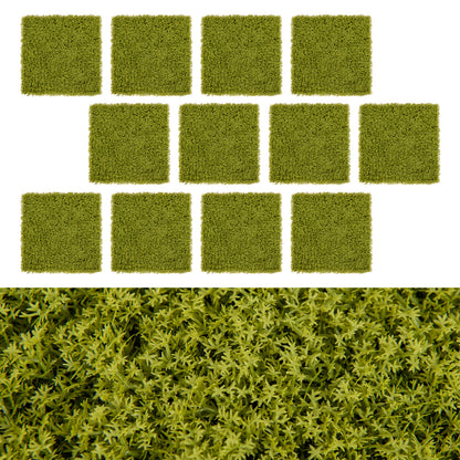 12 Pieces 20 x 20 inches Artificial Grass Wall Panels for Garden Yard Balcony, Light Green Faux Plants at Gallery Canada