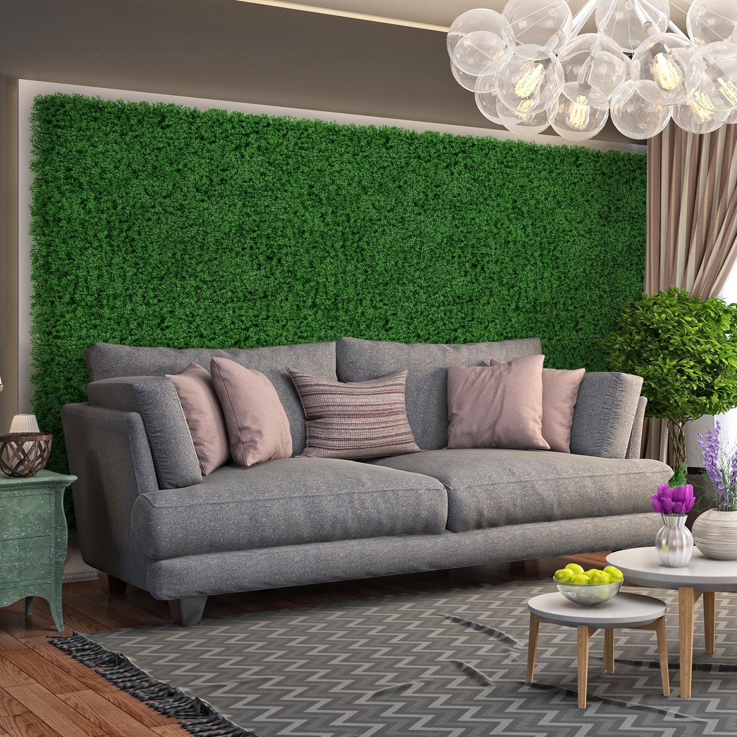 12 Pieces 20 x 20 inches Artificial Grass Wall Panels for Garden Yard Balcony, Green Faux Plants at Gallery Canada