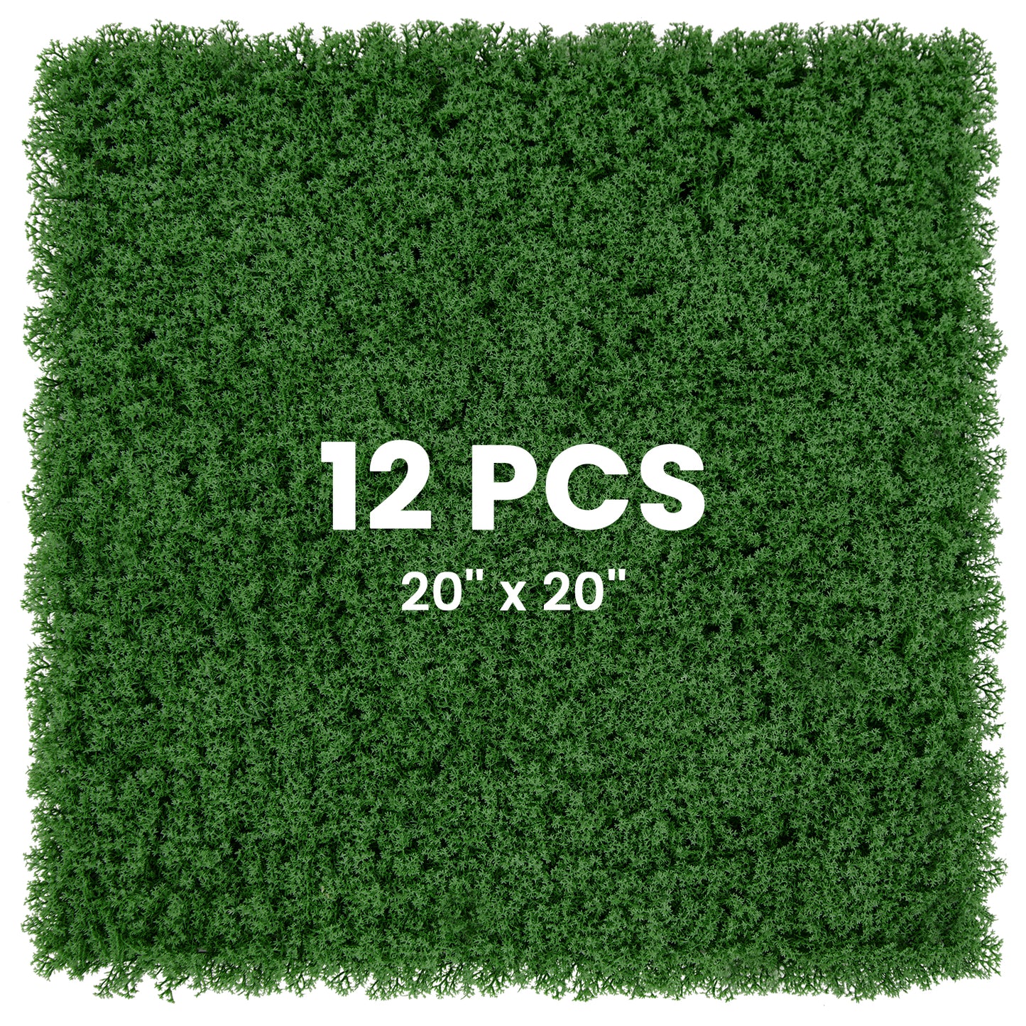 12 Artificial Grass Wall Panels, 20 x 20 Inches, Green Faux Plants Green at Gallery Canada
