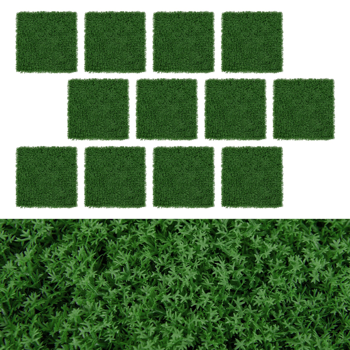 12 Pieces 20 x 20 inches Artificial Grass Wall Panels for Garden Yard Balcony, Green Faux Plants at Gallery Canada
