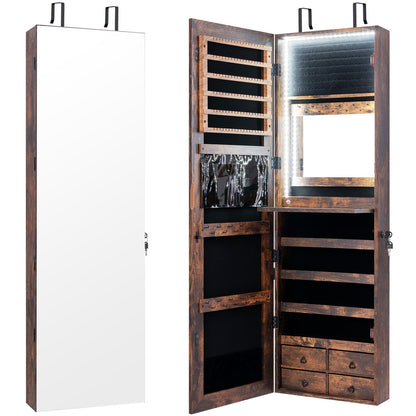 Multipurpose Storage Cabinet, 4 Drawers, Rustic Brown Jewelry Armoires Rustic Brown at Gallery Canada