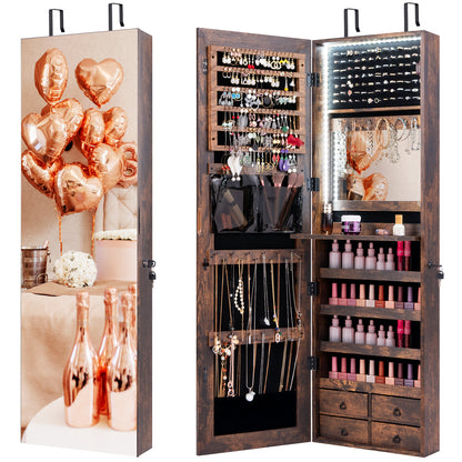 Multipurpose Storage Cabinet, 4 Drawers, Rustic Brown Jewelry Armoires at Gallery Canada