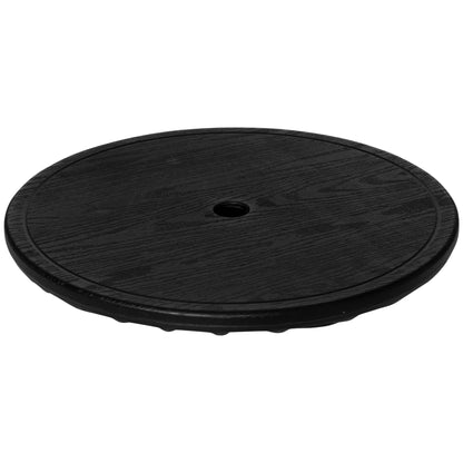 19.7" Round Patio Umbrella Table Tray, for Pool, Beach, Garden, Black Patio Umbrellas at Gallery Canada