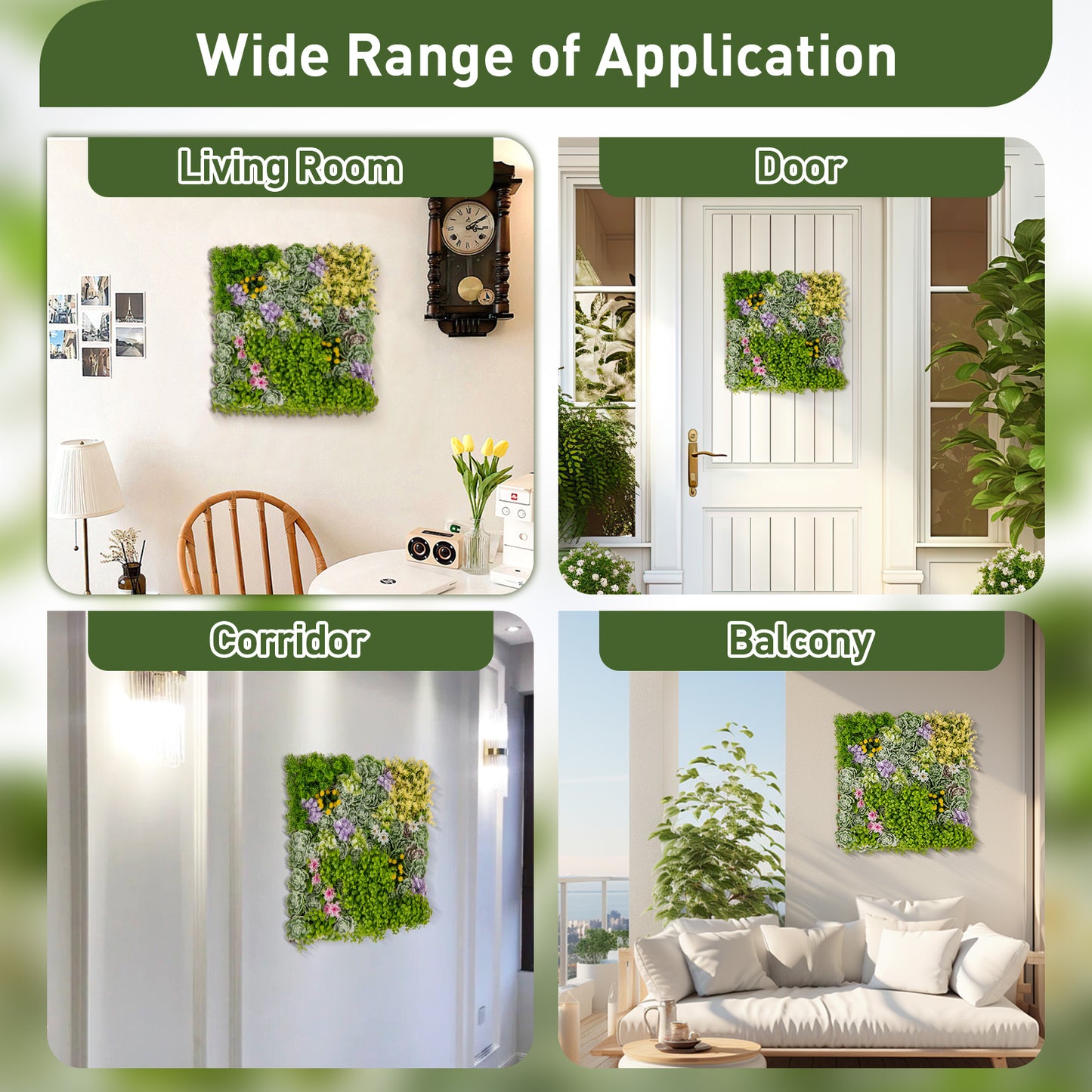 20" x 20" 3D Hanging Succulents with 10 Types of Mixed Faux Plants for Balcony Home, Green Faux Plants at Gallery Canada