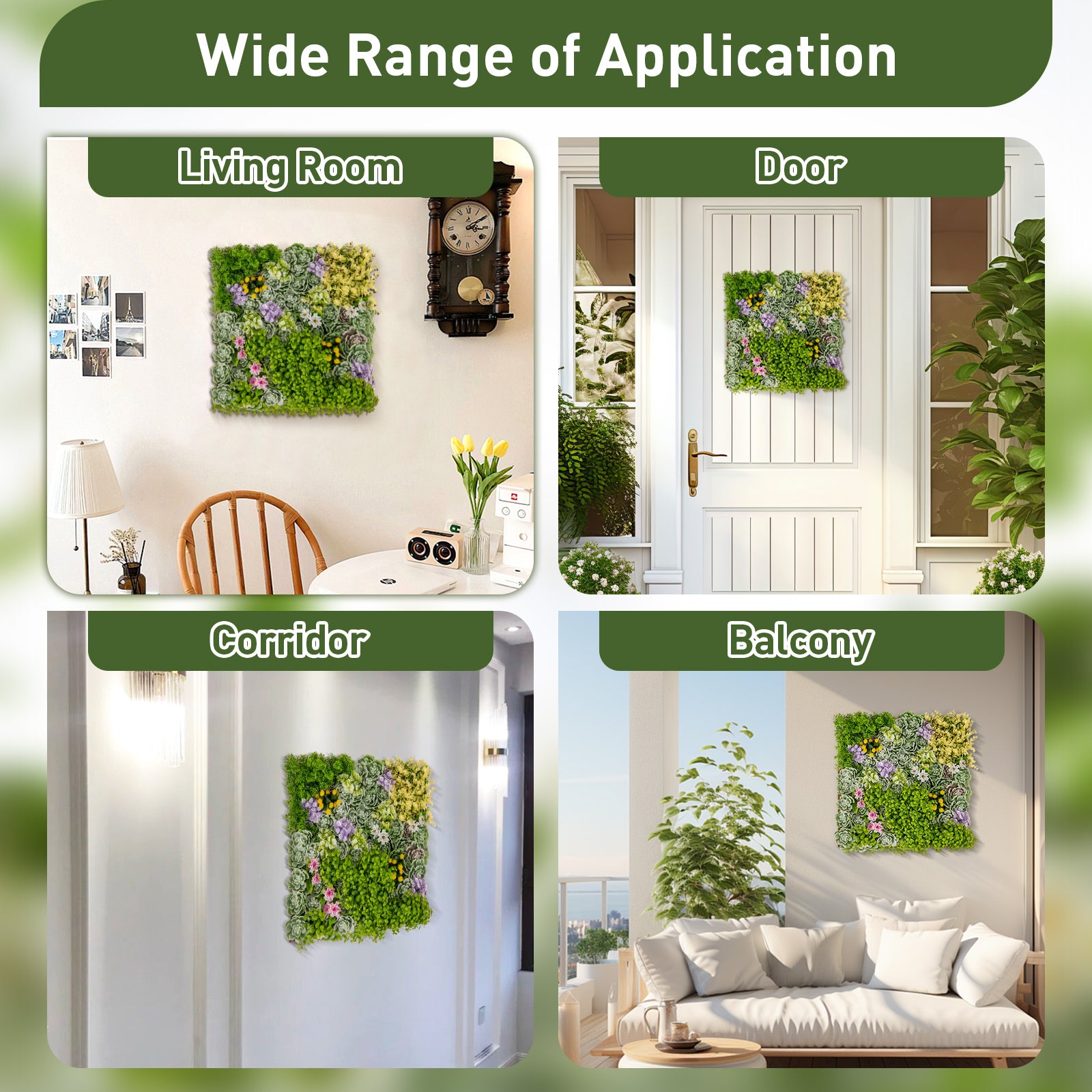 20" x 20" 3D Hanging Succulents with 10 Types of Mixed Faux Plants for Balcony Home, Green Faux Plants at Gallery Canada