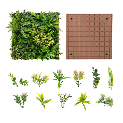 20" x 20" 3D Hanging Hedge, Mixed Faux Plants, Indoor Outdoor, Green Faux Plants Green at Gallery Canada