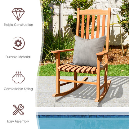 Outdoor Rocking Chair Single Rocker for Patio Deck, Natural Patio Rocking Chairs & Gliders at Gallery Canada