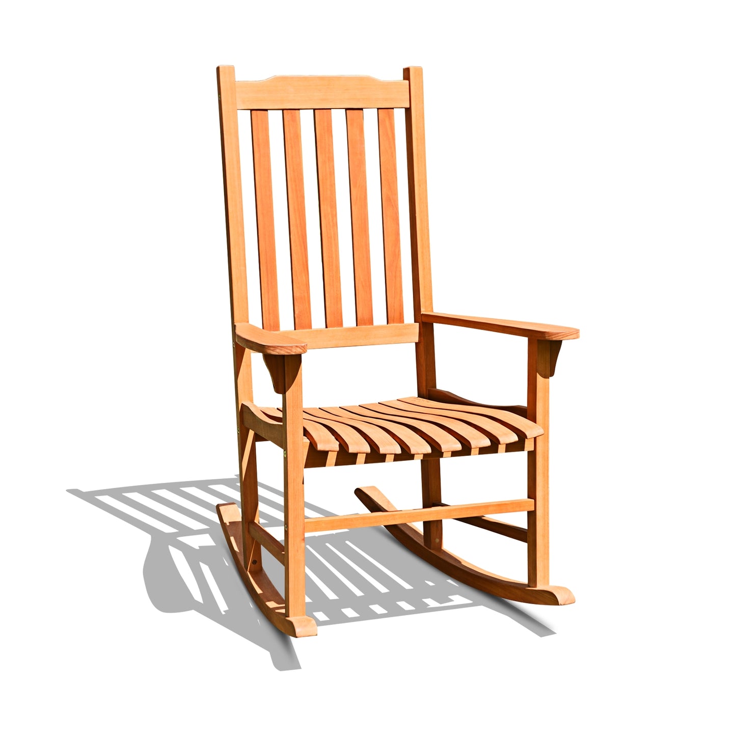 Outdoor Rocking Chair, Single Rocker, Patio Deck, Natural Patio Rocking Chairs & Gliders Natural at Gallery Canada