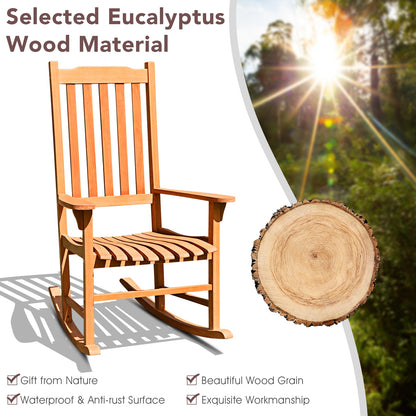 Outdoor Rocking Chair Single Rocker for Patio Deck, Natural Patio Rocking Chairs & Gliders at Gallery Canada