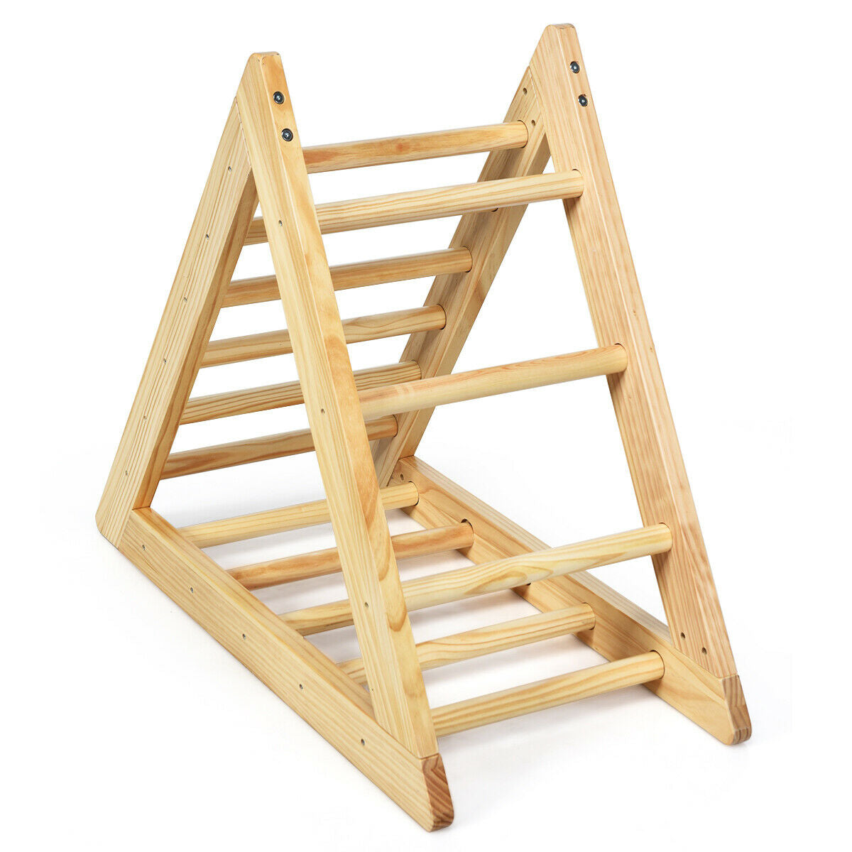 Wooden Triangle Climber for Toddler Step Training, Natural Climbers & Slides at Gallery Canada