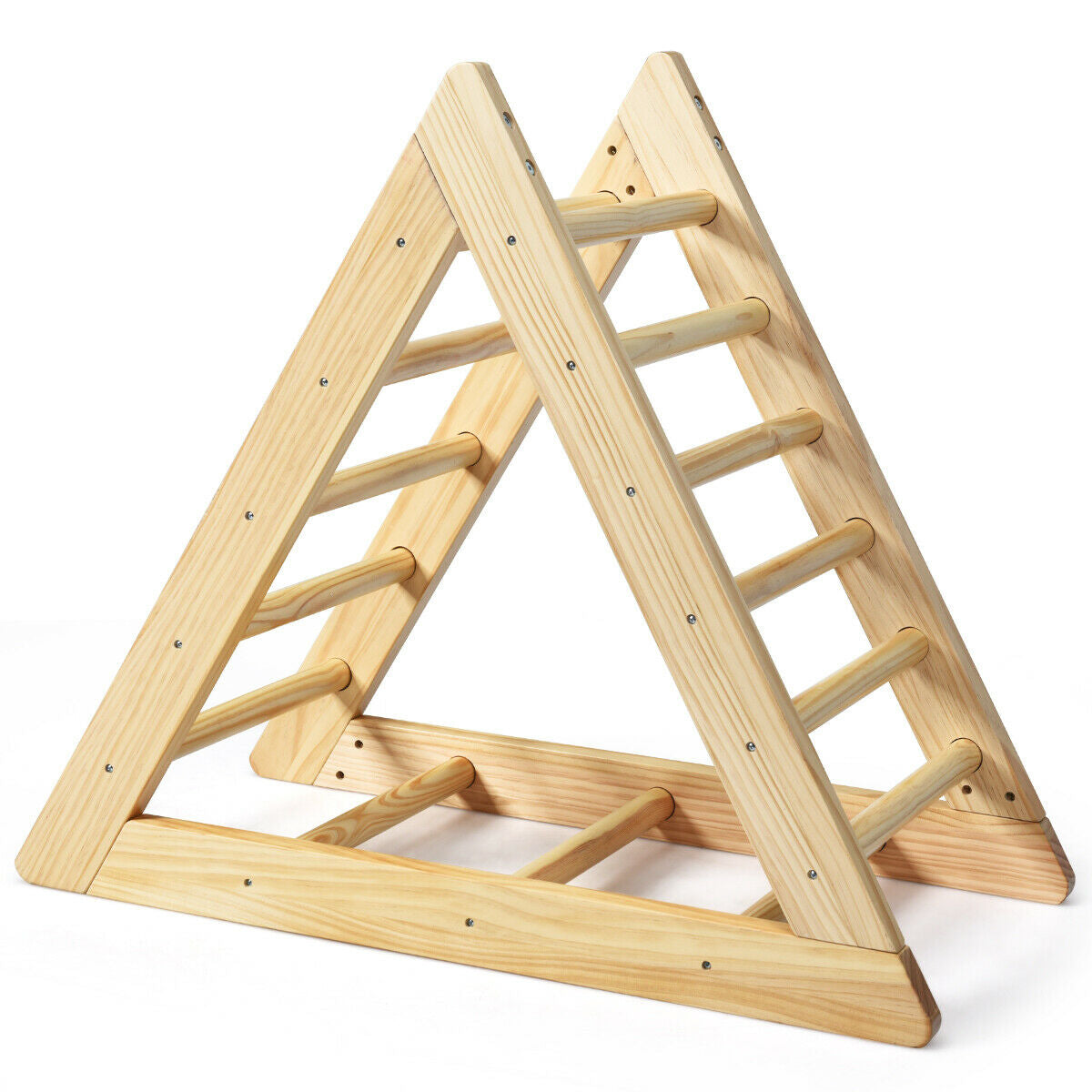 Wooden Triangle Climber for Toddler Step Training, Natural Climbers & Slides at Gallery Canada