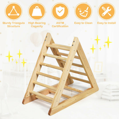 Wooden Triangle Climber for Toddler Step Training, Natural Climbers & Slides at Gallery Canada