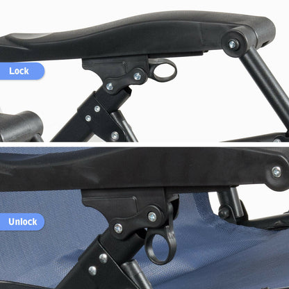 Oversize Lounge Chair with Cup Holder of Heavy Duty for outdoor, Navy Beach & Lawn Chairs at Gallery Canada